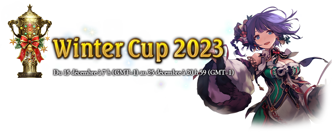 Winter Cup 2023
Du 15 décembre à 7 h (GMT+1) au 25 décembre à 20 h 59 (GMT+1)