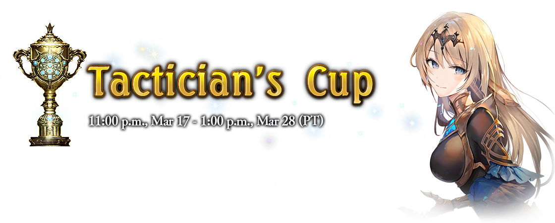 Tactician's Cup
11:00 p.m., Mar 17 - 1:00 p.m., Mar 28 (PT)